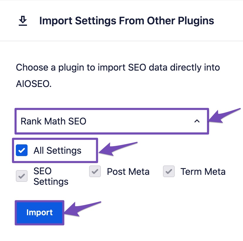 Importing Data From All in One SEO