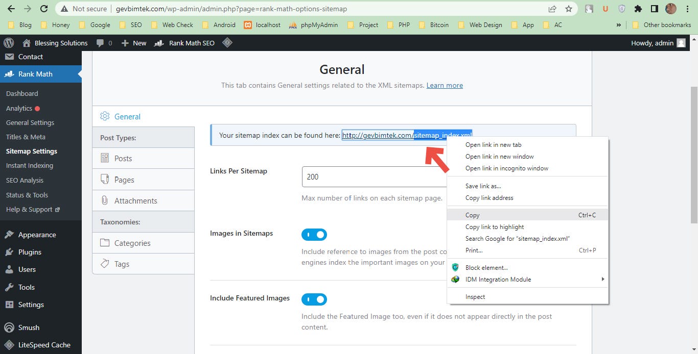Rankmath XML Sitemap
