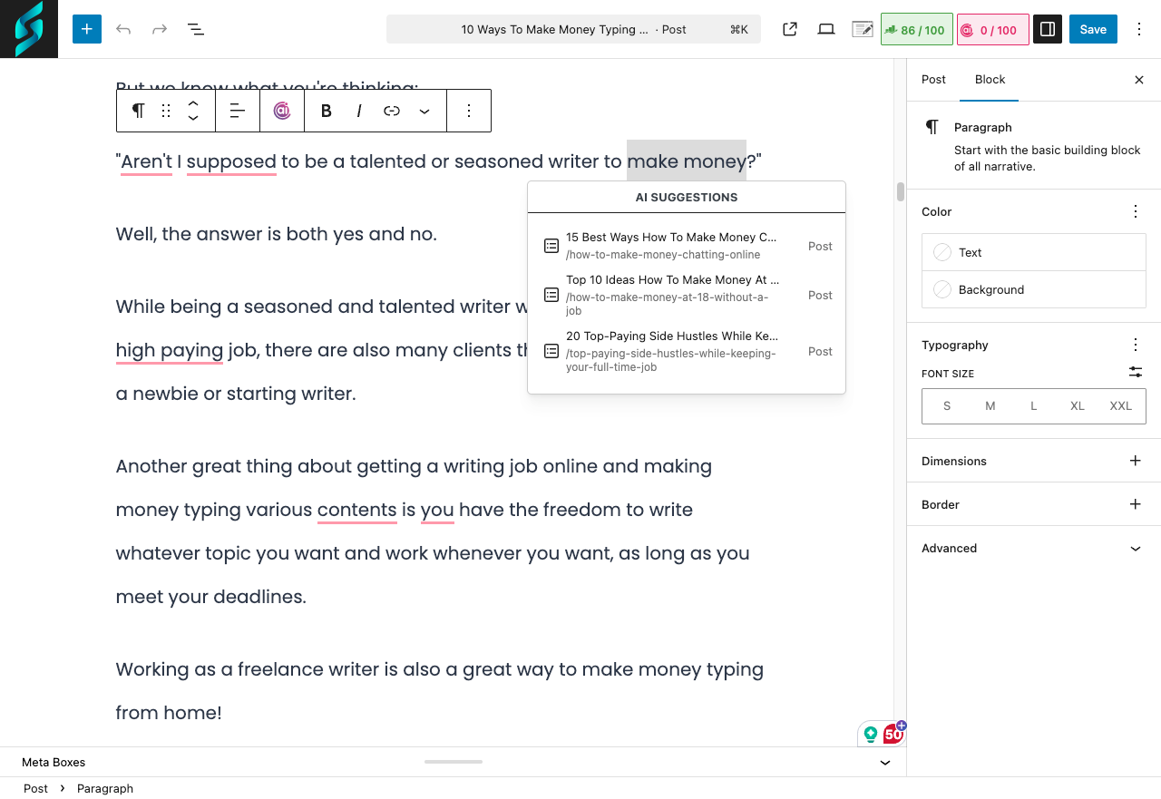 Rank MathnAI Link Genius Review - Link Suggestions