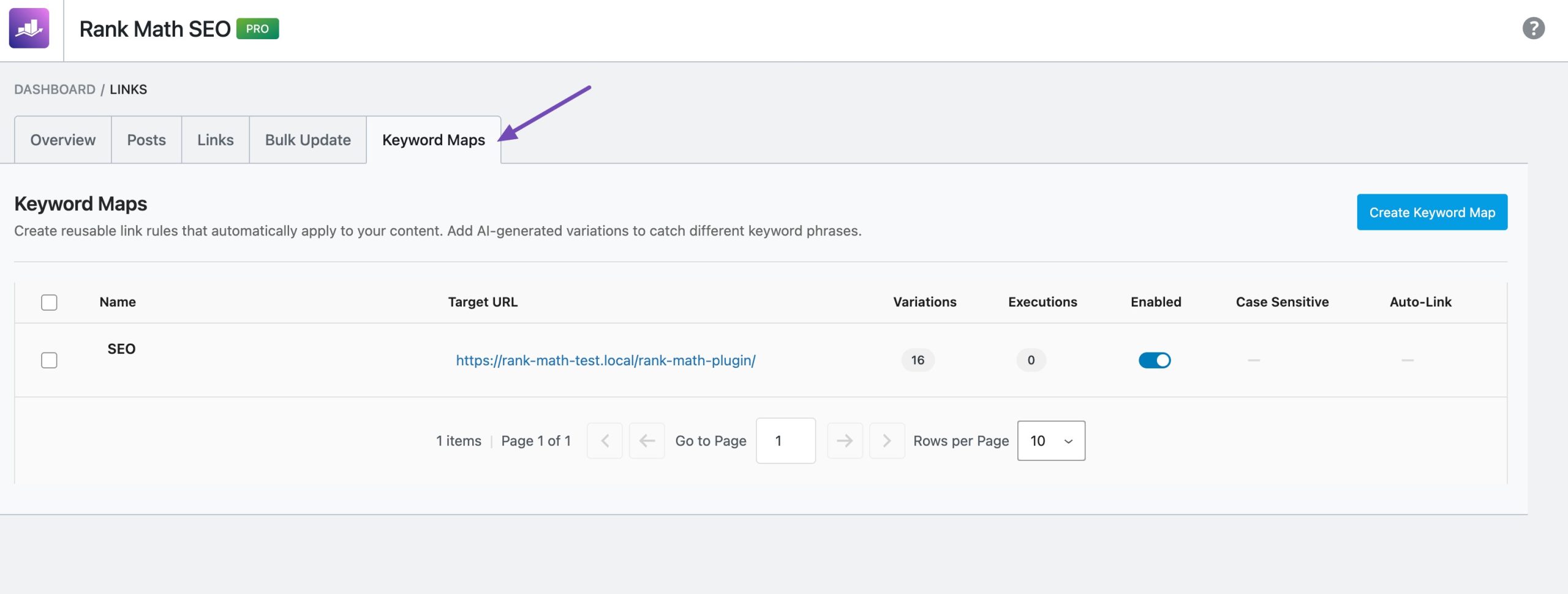 Rankmath AI Link Genius Review - Keyword Mapping