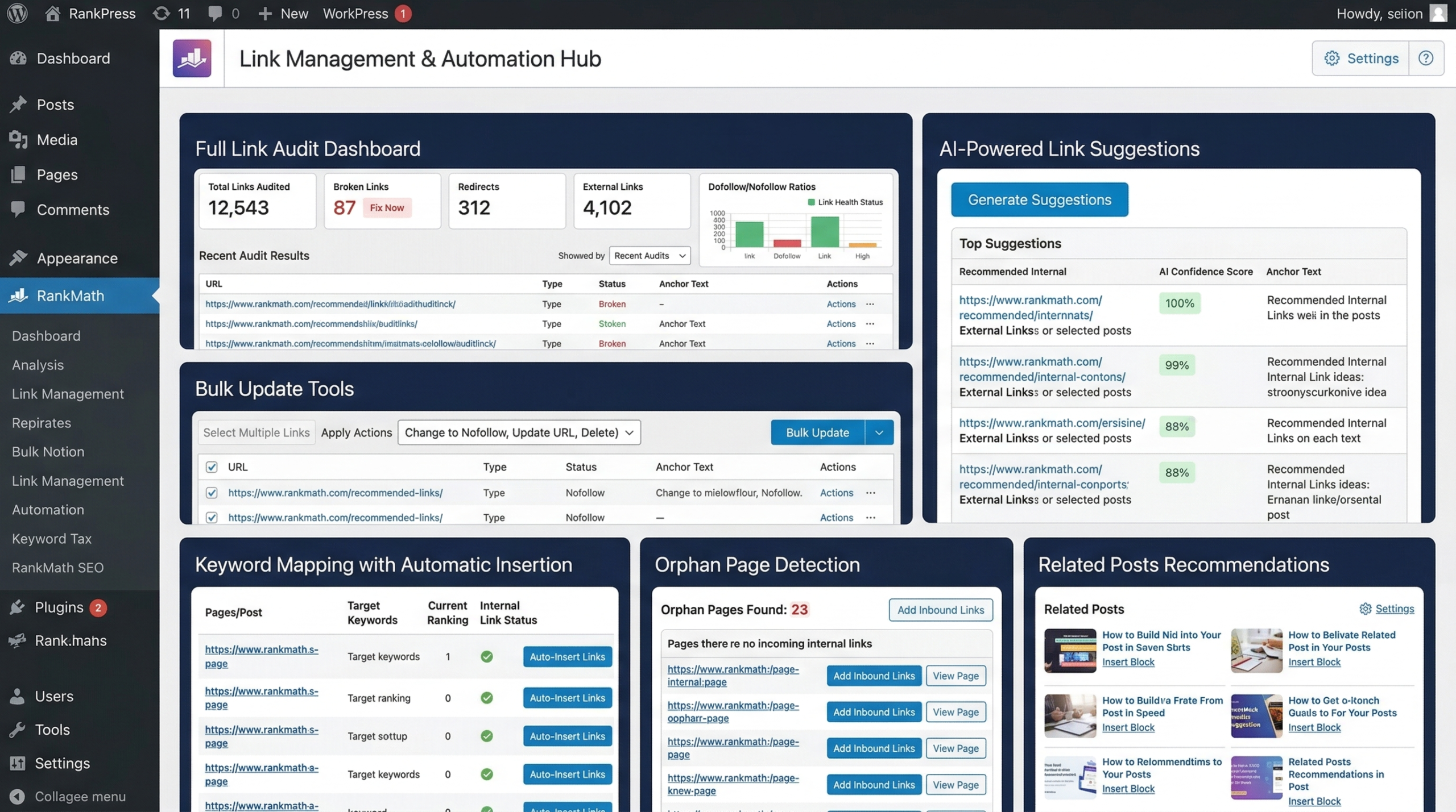 Rankmath Link Genius Suite