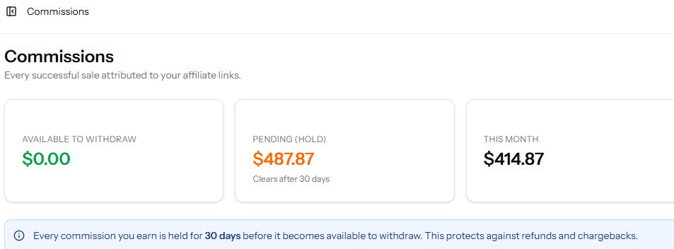 Ezprofits.app Review - My commissions