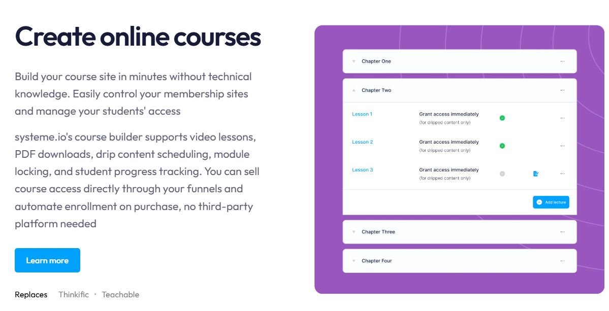 Systemeio Review- Create Online Courses