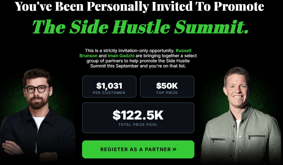 Side Hustle Summit Affiliates