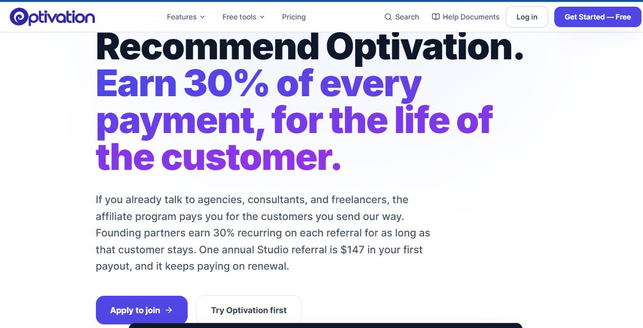 Optivation Affiliate Program